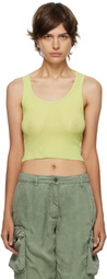 John Elliott Yellow Scoop Neck Tank Top