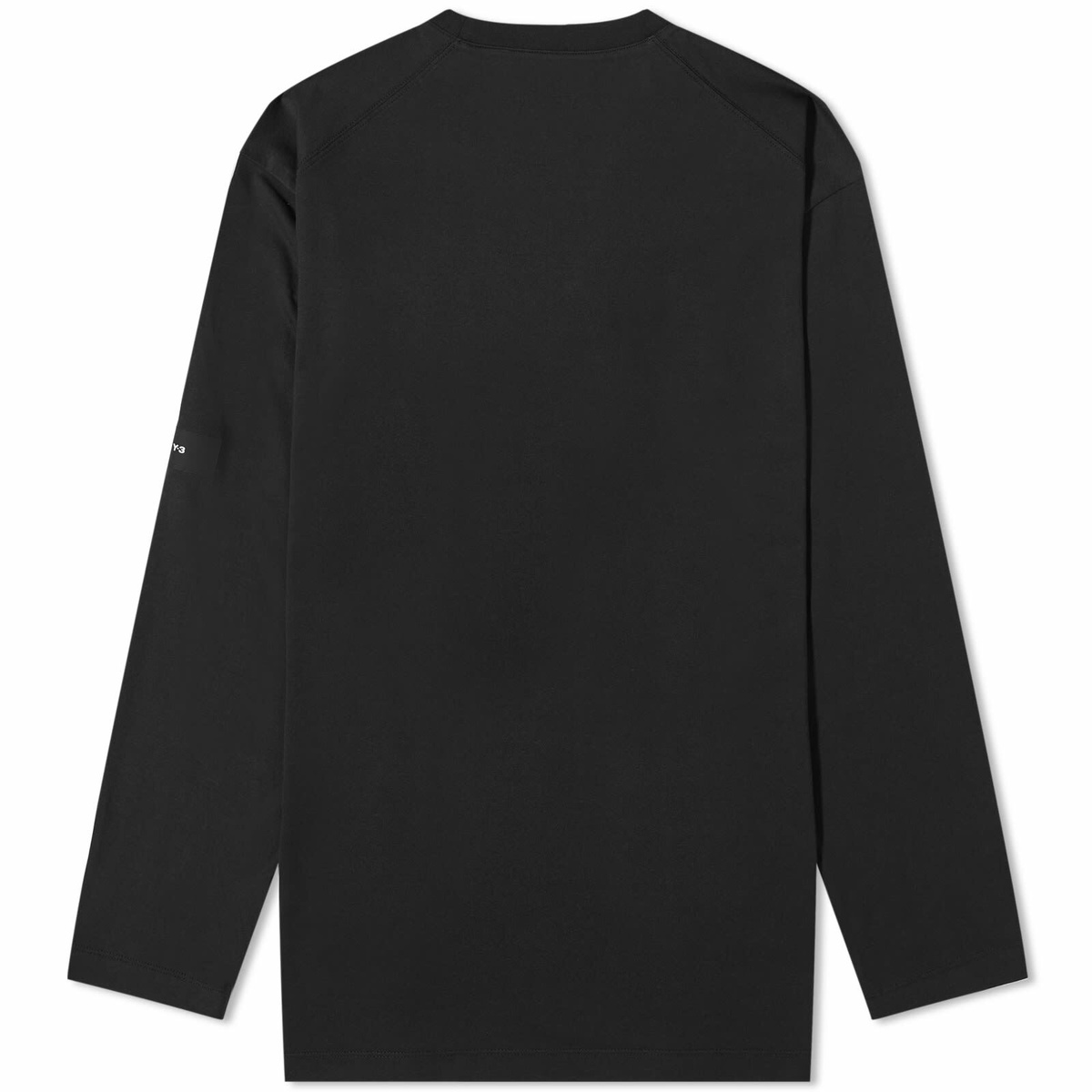 Y-3 Long Sleeve Core Logo T-Shirt in Black Y-3