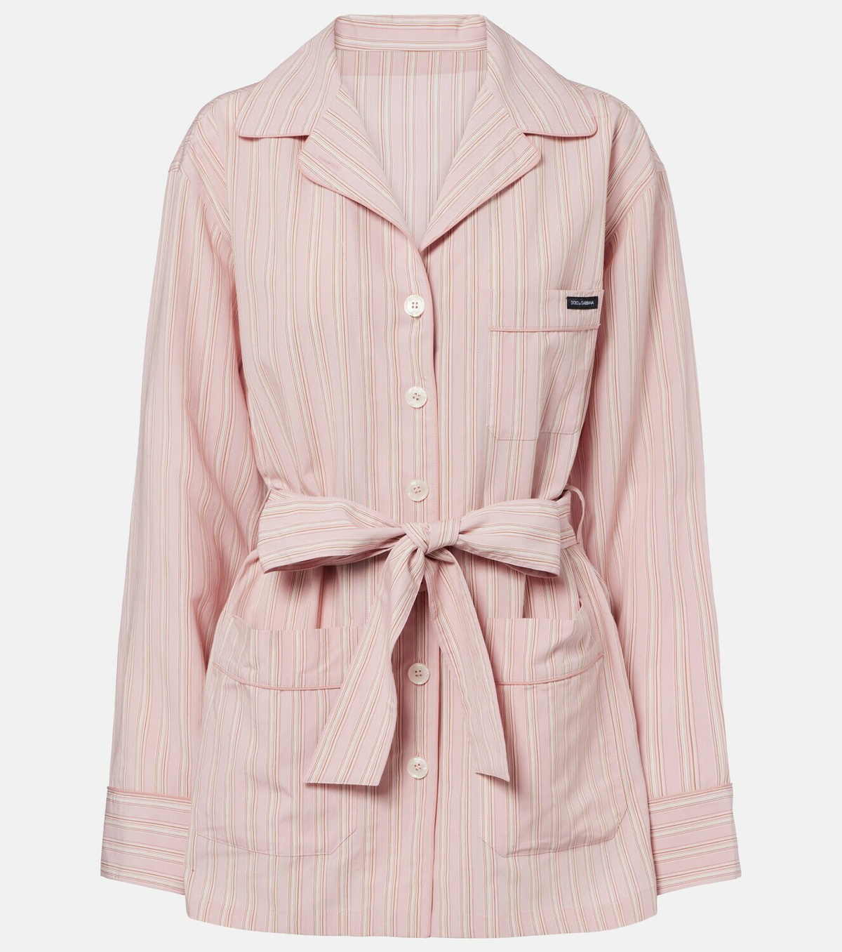 Dolce&Gabbana Belted striped shirt