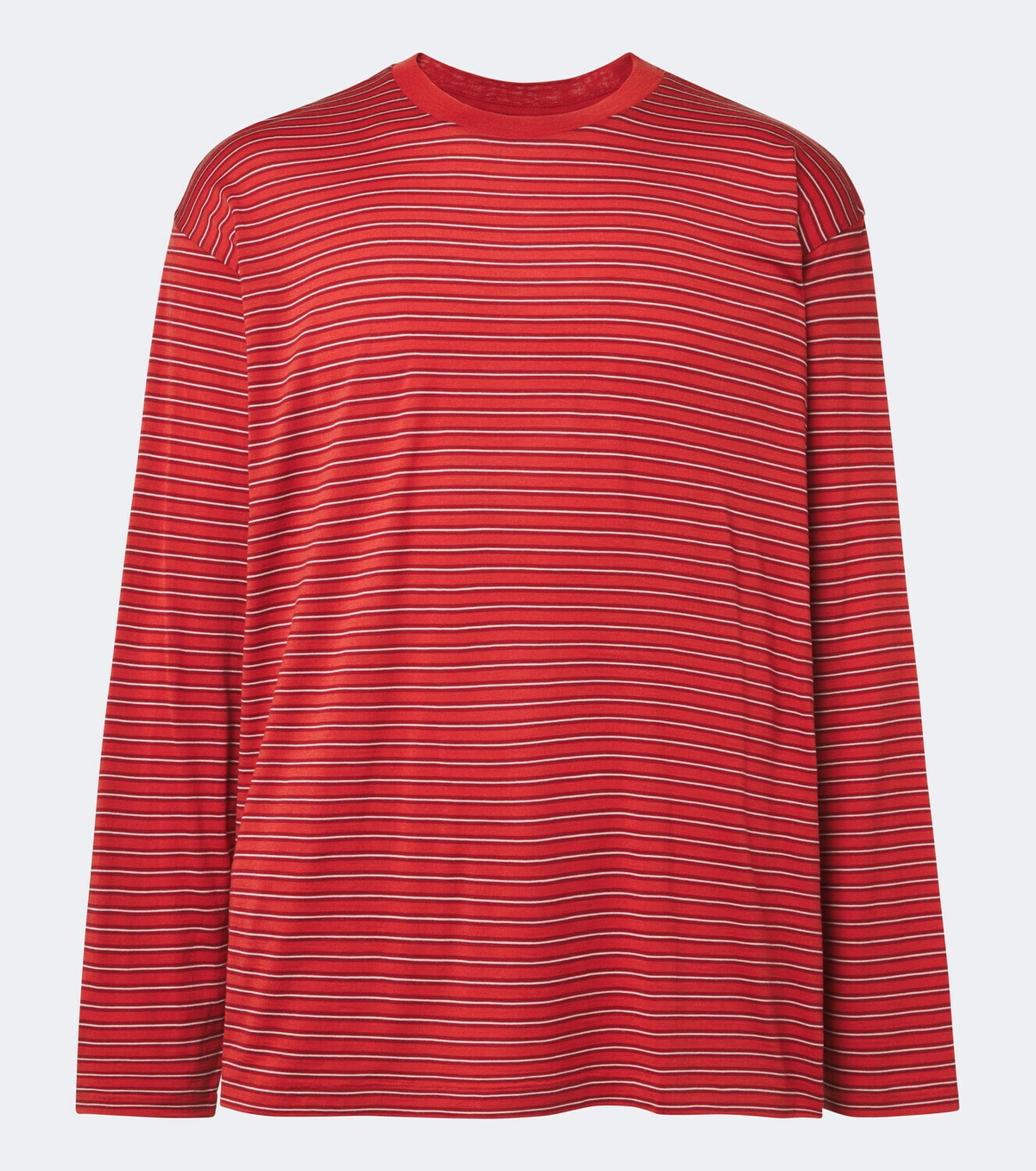 Auralee Striped wool T-shirt
