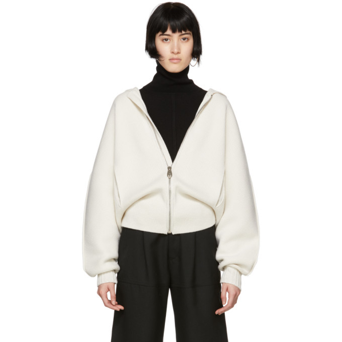 Photo: Chloe White Cashmere Knit Chunky Hoodie