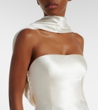 Danielle Frankel Bridal River silk and wool bustier gown