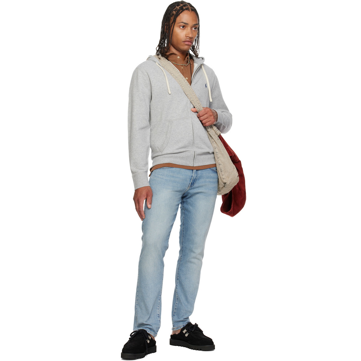 Polo Ralph Lauren Gray Fleece Zip Hoodie