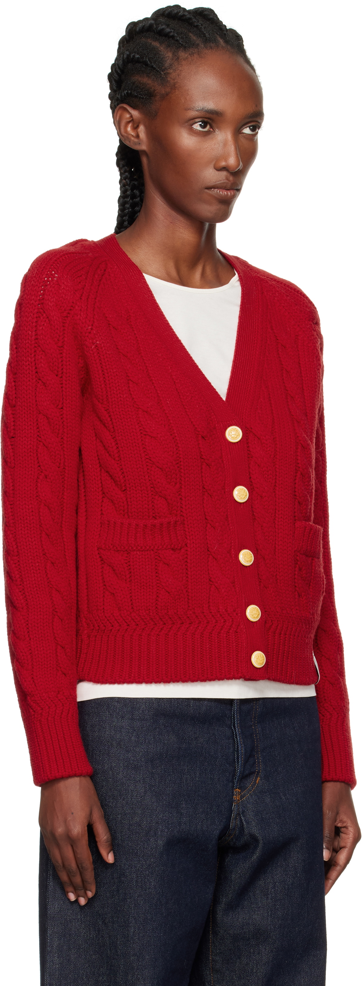 Bally Red Wool Cardigan