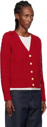 Bally Red Wool Cardigan