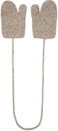 Maison Margiela Beige Shetland Wool Mittens