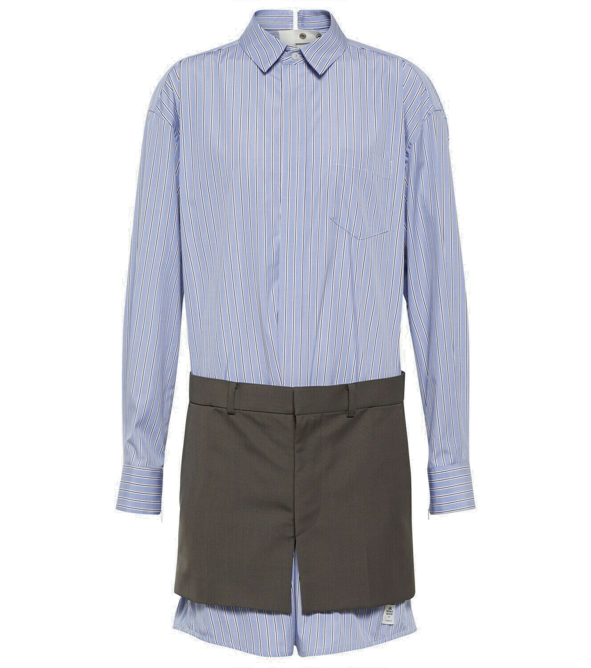 Sacai x Thomas Mason cotton minidress Sacai