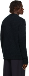 Jil Sander Black Mohair & Wool Sweater