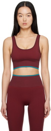 Outdoor Voices Burgundy Seamless Longline Bra