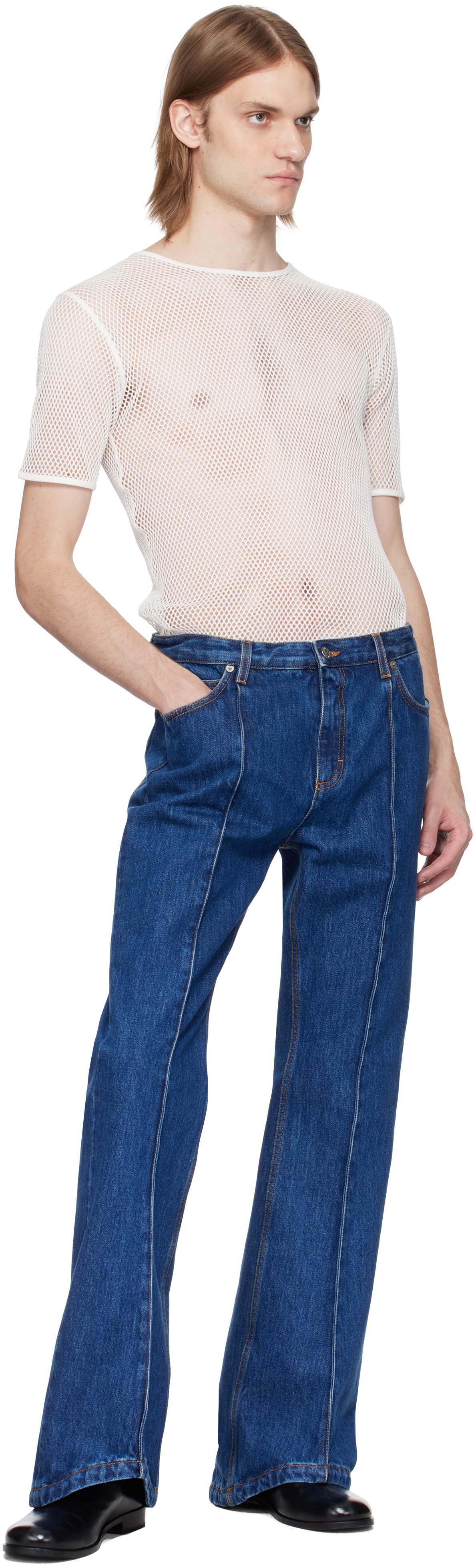Bally Blue Pinched Seam Jeans