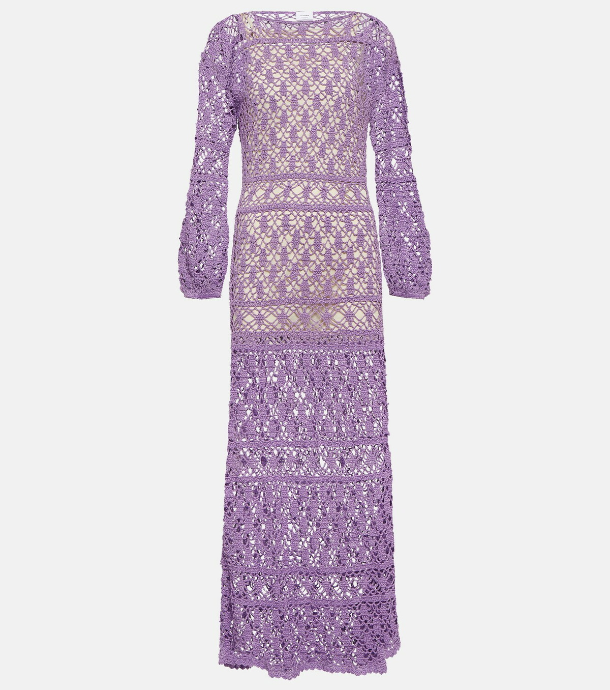 Anna Kosturova Bianca crochet cotton midi dress