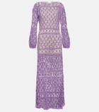 Anna Kosturova Bianca crochet cotton midi dress