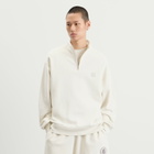 END. Slice Half Zip Sweat in Smoke White