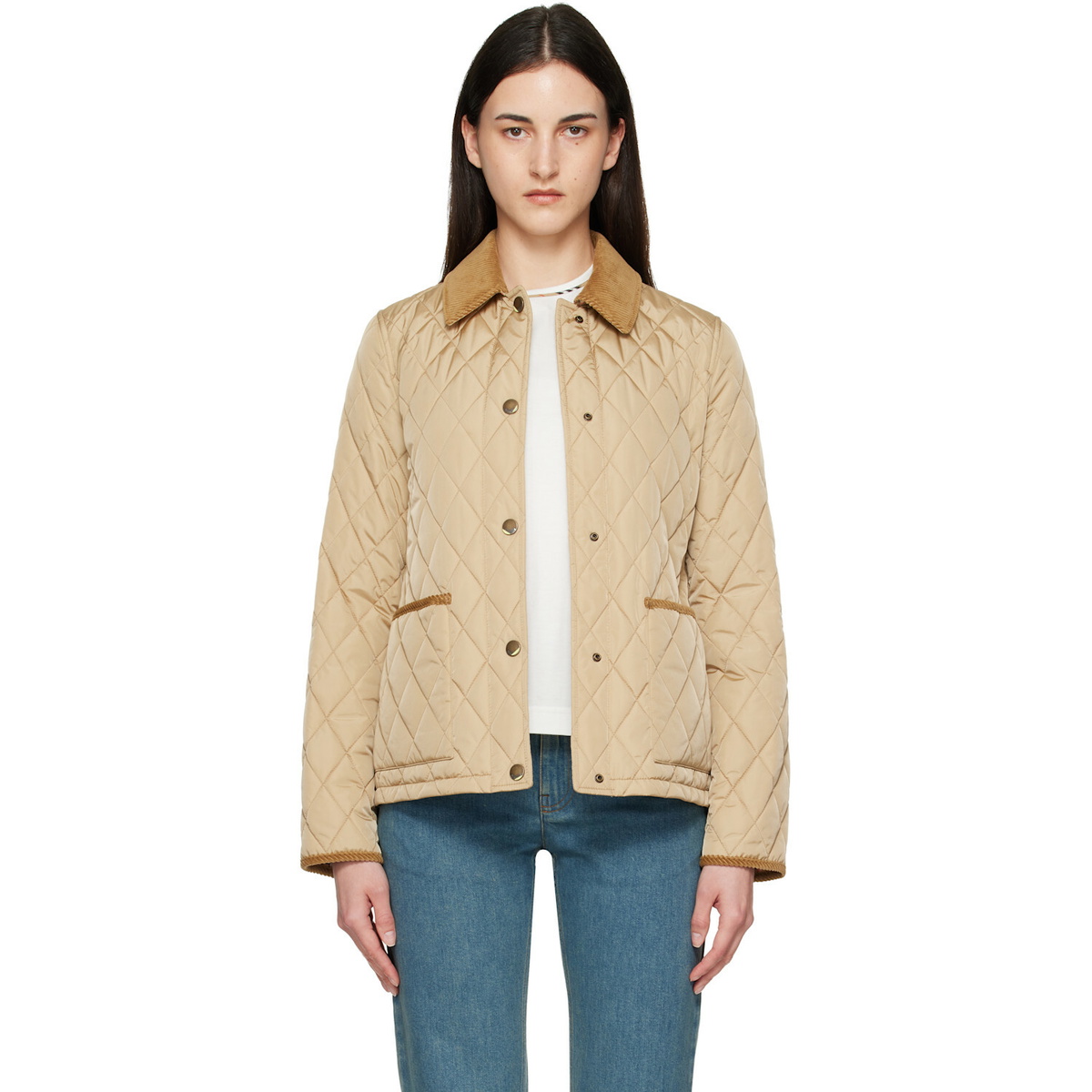 Burberry Beige Quilted Nylon Jacket