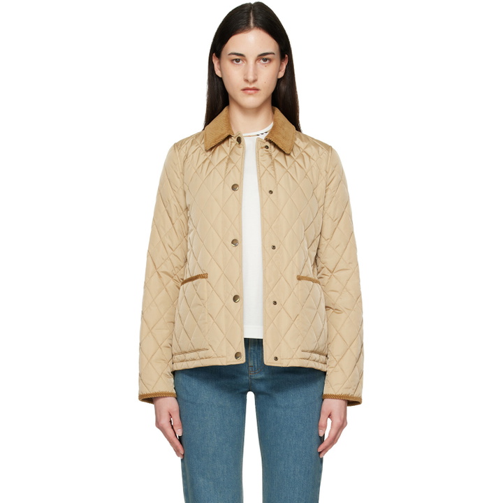 Photo: Burberry Beige Quilted Nylon Jacket