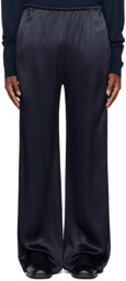 HOPE Navy Satin Laze Trousers