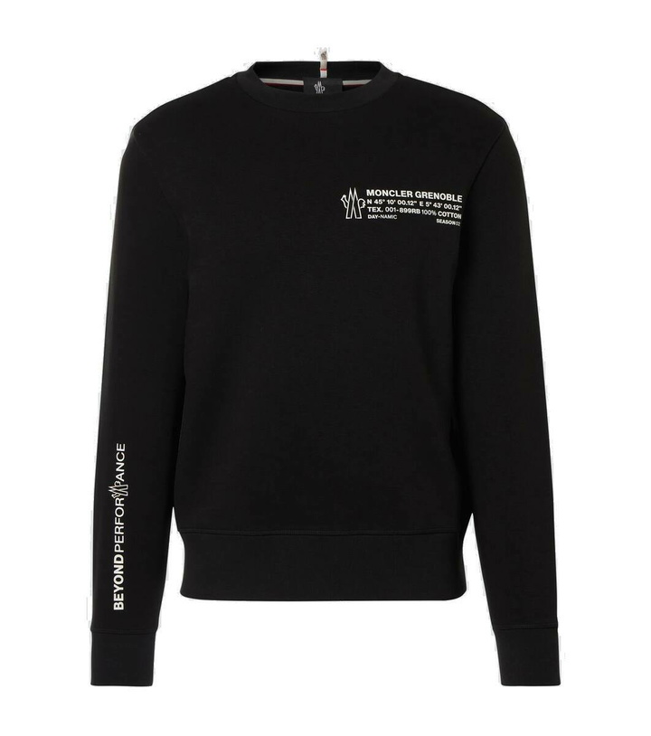 Photo: Moncler Grenoble Logo cotton-blend jersey sweatshirt