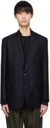 Marina Yee Navy Asymmetrical Darts Blazer