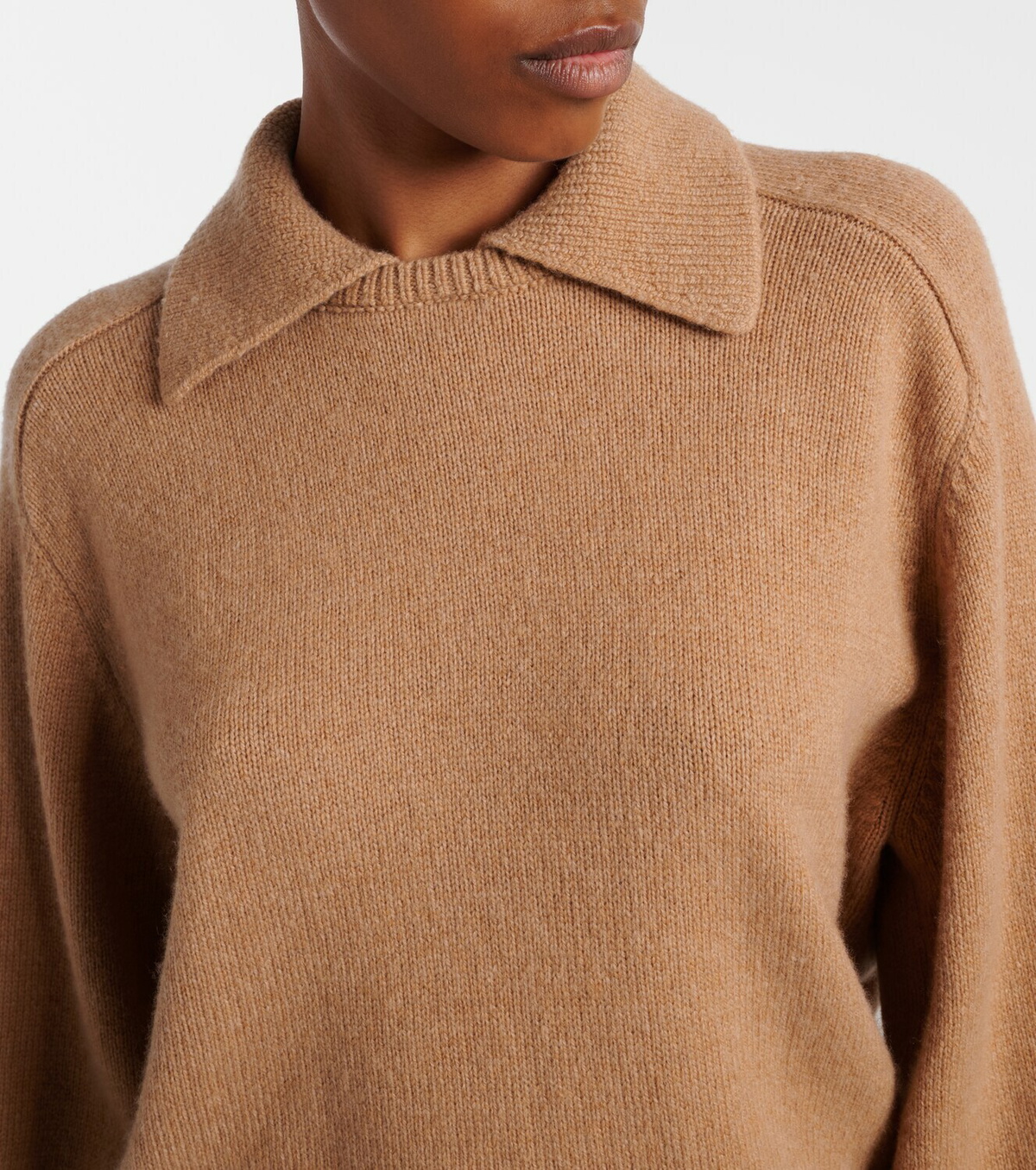 Khaite Jackson wool and cashmere polo sweater