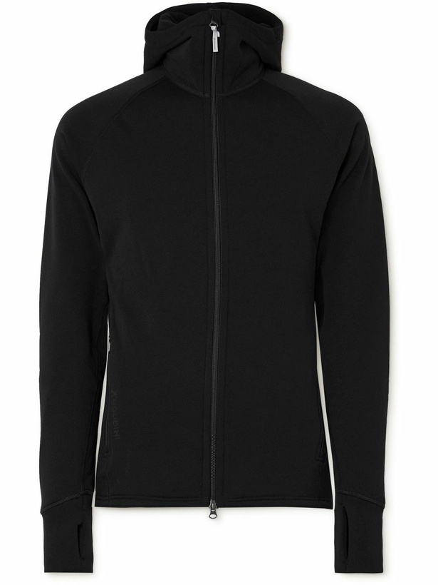 Photo: Houdini - Power Houdi Polartec® Power Stretch® Pro™ Fleece Ski Hooded Base Layer - Black