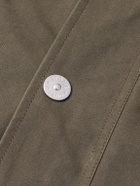 Stone Island - Logo-Appliquéd Colour-Block Tela Resinata Hooded Jacket - Green
