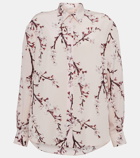 Alexander McQueen Floral oversized silk shirt