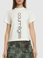 COURREGES - Logo Cotton Jersey T-shirt