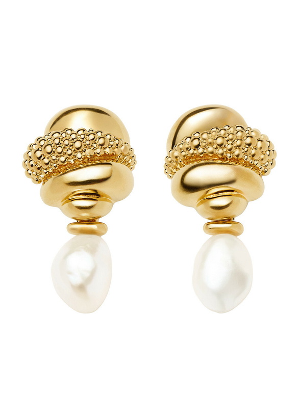 Photo: Missoma Pearl Baya 18kt Gold-plated Detachable Drop Earrings - One Size