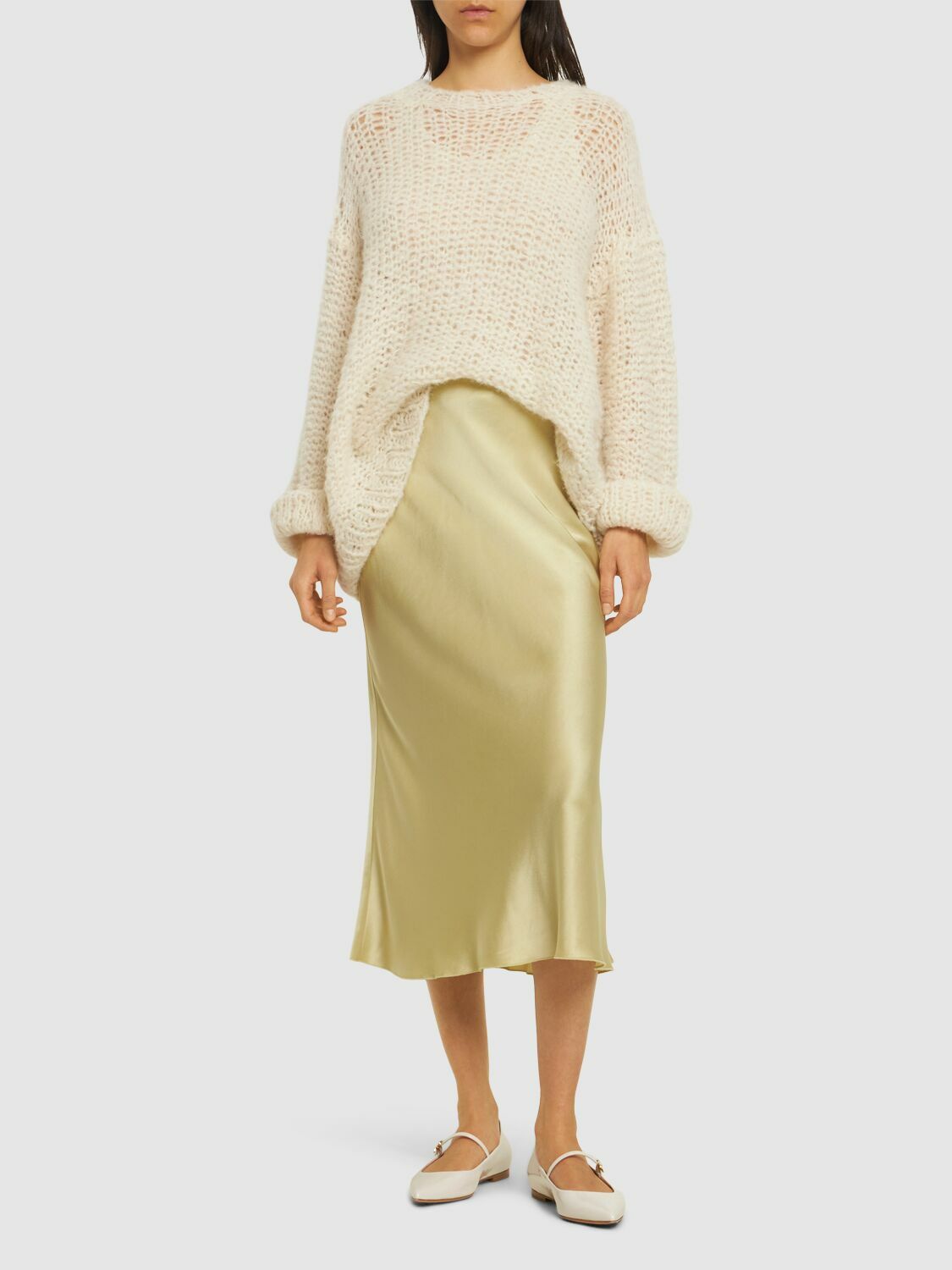 NANUSHKA - Razi Satin Midi Skirt Nanushka