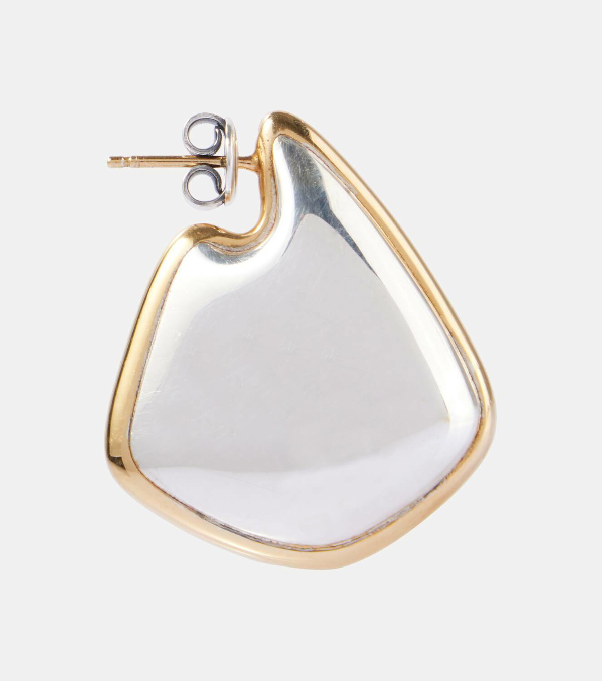 ピアス BOTTEGA VENETA GOLD SILVER SMALL FINN EARRINGS Fin Small 18kt gold-plated sterling silver earrings in gold