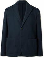 Mr P. - Unstructured Waffle-Knit Organic Cotton Suit Jacket - Blue