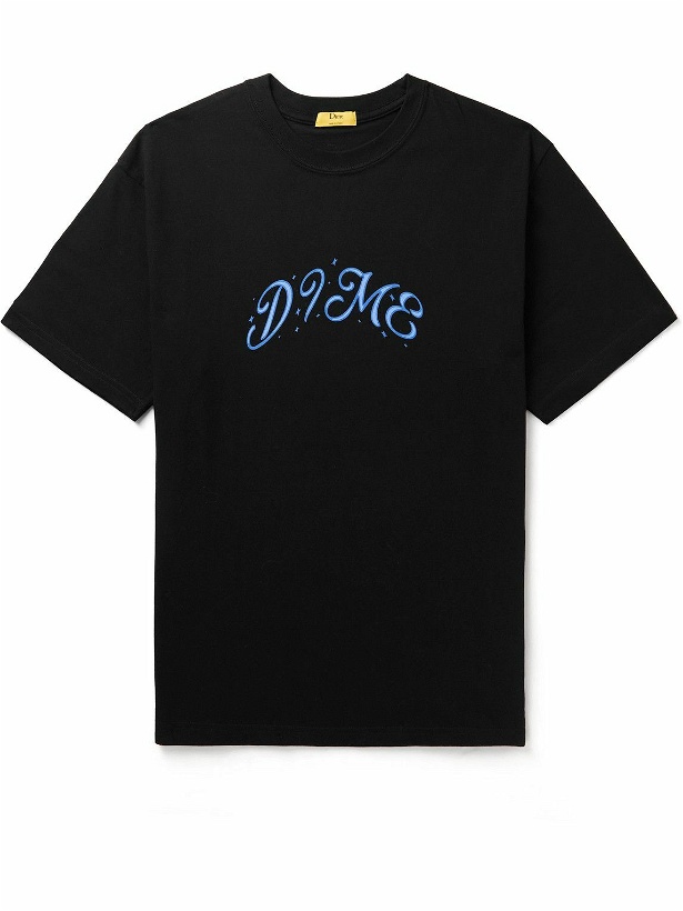Photo: DIME - Sparkle Logo-Print Cotton-Jersey T-Shirt - Black