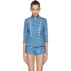 Pierre Balmain Blue Denim Double-Breasted Jacket