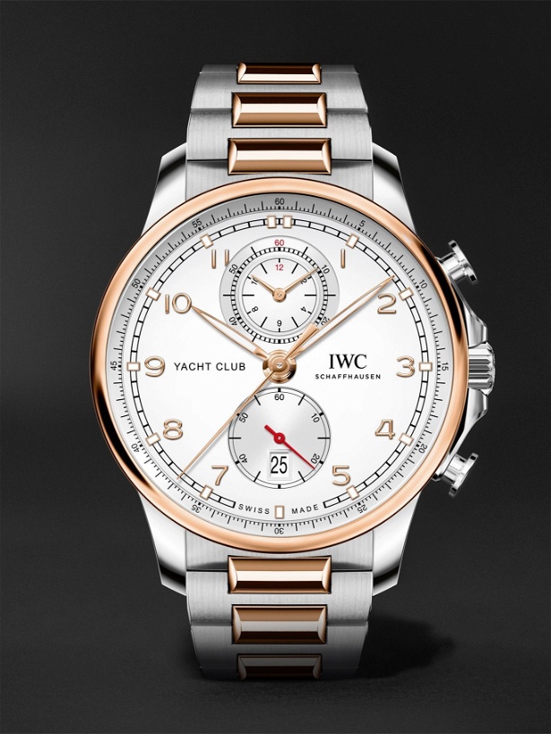 Photo: IWC Schaffhausen - Portugieser Yacht Club Automatic Chronograph 44.6mm 18-Karat Red Gold and Stainless Steel Watch, Ref. No. IW390703