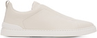 ZEGNA Off-White Triple Stitch Sneakers