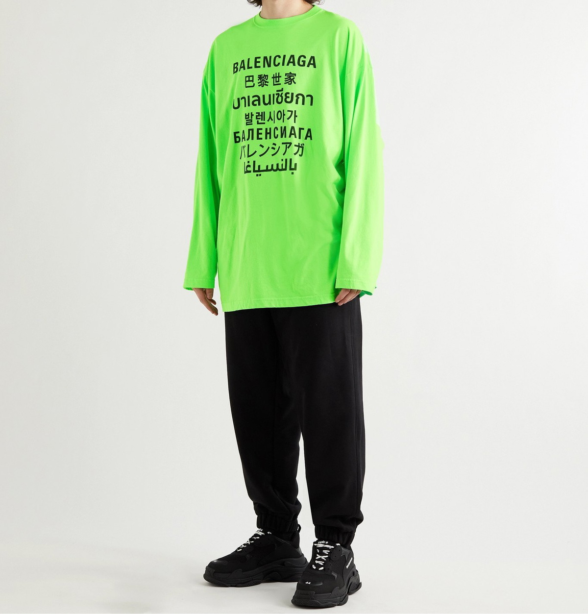 Green hot sale balenciaga shirt