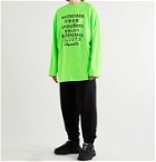 BALENCIAGA - Oversized Printed Jersey T-Shirt - Green