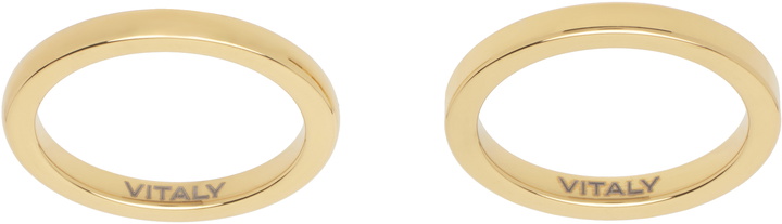 Photo: Vitaly Gold Isotope Tungsten Ring Set