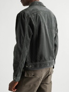 TOM FORD - Garment-Dyed Cotton-Blend Corduroy Trucker Jacket - Gray