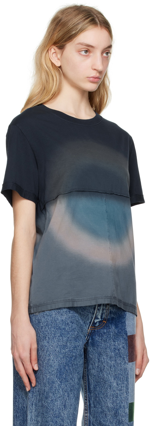 Eckhaus Latta Blue Lapped T-Shirt Eckhaus Latta