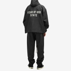 Fear of God ESSENTIALS Men's Textured Nylon Hooded Coach Jacket in Black