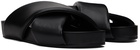 Jil Sander Black Criss-Cross Sandals