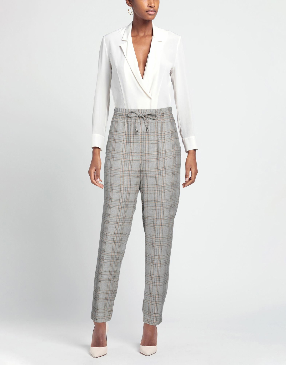 Manila Grace Womens Pants Light in Grey