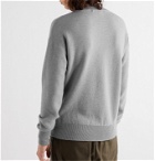 4SDesigns - Logo-Print Virgin Wool Sweater - Gray