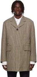 Wooyoungmi Belted Houndstooth Coat