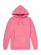 WTAPS - Logo-Appliqued Cotton-Blend Jersey Hoodie - Pink