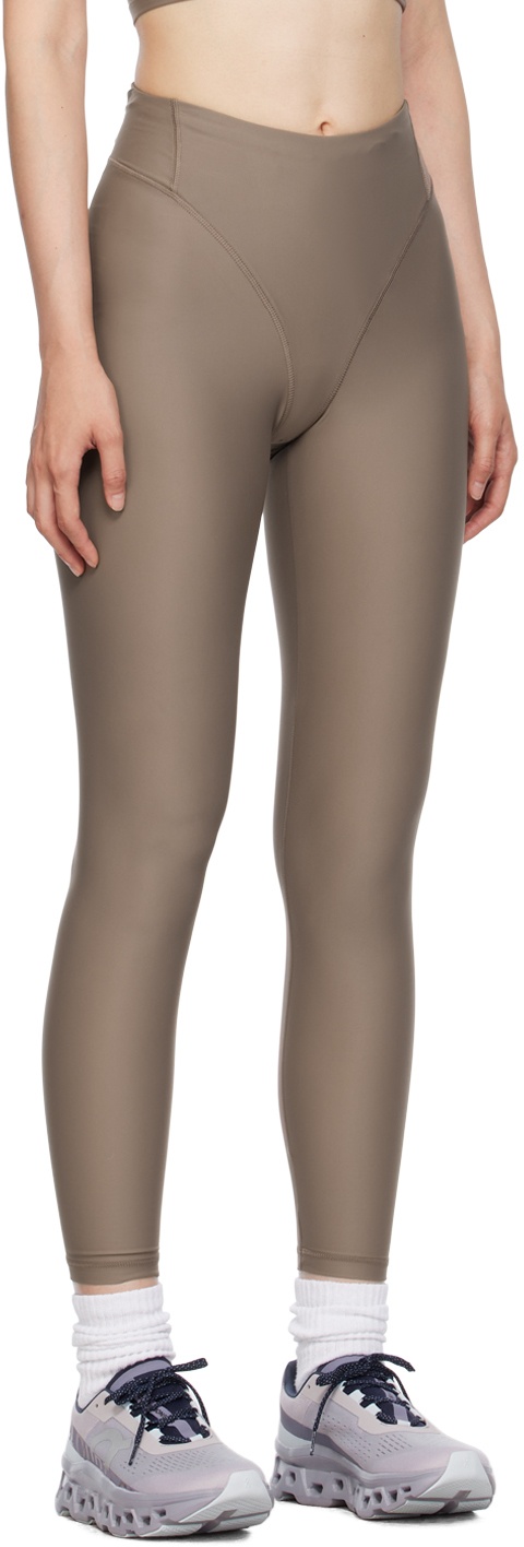District Vision Brown Pocketed Leggings District Vision