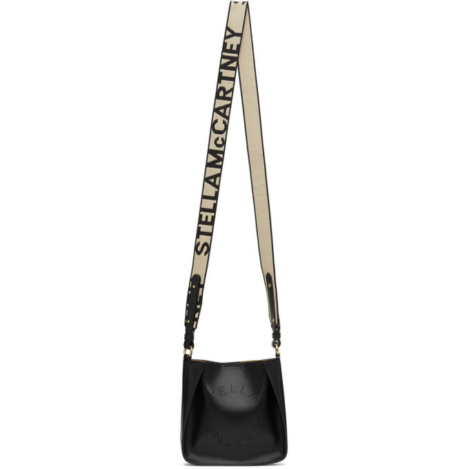 Stella McCartney black Mini Stella Logo Cross-Body Bag