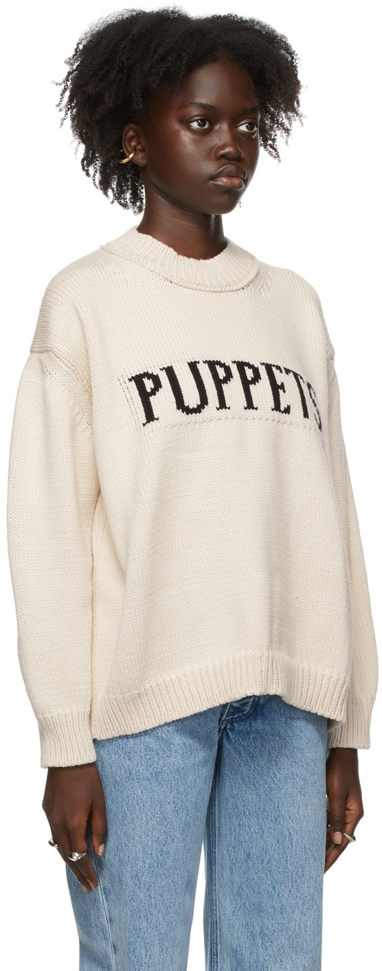 Puppets and Puppets SSENSE Exclusive Off-White 'The Puppets' Sweater