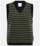 Barrie Patterned cashmere and wool vest